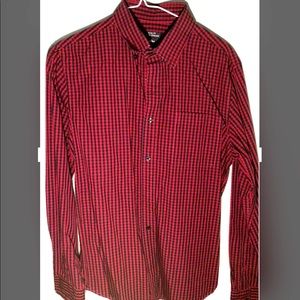 Mens red dress shirt